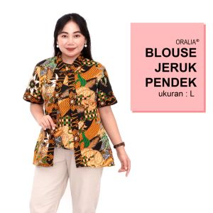 Blouse Big Size Wanita Atasan Batik Jumbo LD 140 Pakaian Atasan Model Blus Jumbo Seragam Kerja Batik / Pakaian Kekinian L-XL-2L-3L-4L-5L-6L-7L Model Kantor Formal