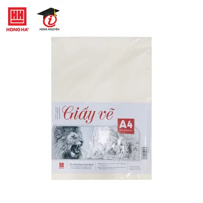Giấy vẽ Hồng Hà A4 20 tờ định lượng 100gsm độ trắng tự nhiên - 4943