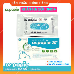 Khăn Hạ Sốt DR. PAPIE 3MO+ Hạ Sốt Nhanh Cho Bé Giảm Ngứa Rôm Sảy Hăm Tã Cho Trẻ Từ 3 Tháng Tuổi