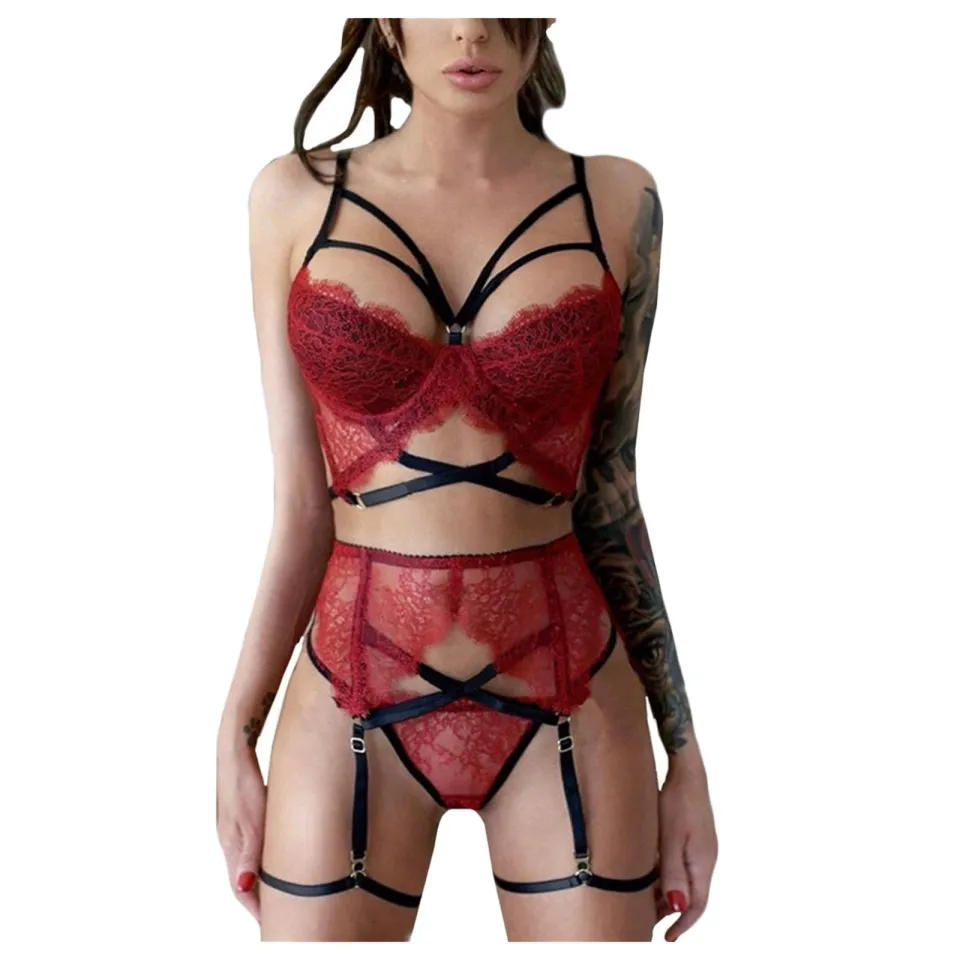 Women Sexy Bras Panties Lingerie Sleepwear 2Pcs/Set Corset Lace