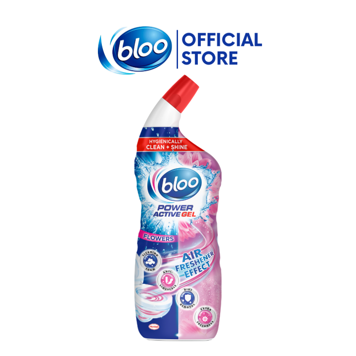 Bloo Power Active Gel, Toilet Cleaner, Pink Gel, Fresh Flowers with