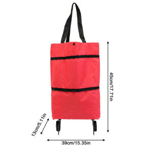 Small Pull Cart Portable Shopping Food Organizer Trolley Bag On Wheels Bags Folding Shopping Bags Buy Vegetables Bag Tug Package With Zipper