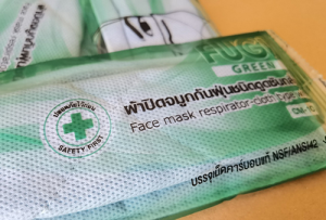 ผ้าปิดจมูกคาร์บอน ป้องกันเชื้อโรค ดูดซับกลิ่น ผงคาร์บอนแท้ ซักได้ /หน้ากากผ้า FUGI(ฟูกิ) สีเขียว ผ้ากรอง 7 ชั้น (10 ชิ้น/แพ็ค)