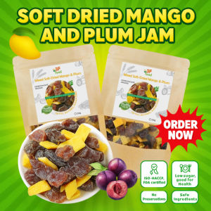 3F FOOD DELICOUS SOFT DRIED MANGO AND PLUM JAM - No Sugar No Fat No Preservatives
