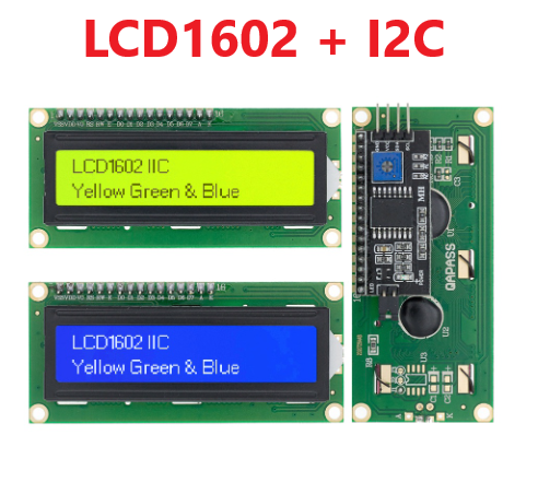 Màn hình LCD 1602 2004 5V xanh lá/xanh dương Có Đèn Nền - Kèm I2C ...