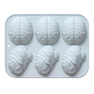 6 Cavity Brains Silicone Mold Cake Pastry Baking Mold Cake Decorating Tool for Making Chocolate Fondant Candy Jelly
