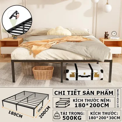 Giường Sắt 1m/1m2/1m6/1m8 Với Thanh Đỡ Bằng Thép metal platform bed frame khung giường khung giường sắt