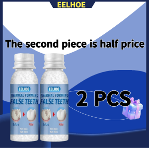 EELHOE 30ml Resin Temporary Tooth Repair Granules Teeth Gaps Missing Broken Tooth False Teeth Filling Moldable Solid Glue Dental Care