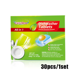 30pcs Tablet Sabun Mesin Cuci Piring Deterjen Pembersih Dishwasher Dishwasher Detergent / Sabun Mesin Cuci Piring 30 tablet