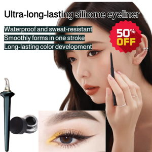 Waterproof No Smudge Silicone Eyeliner Pen Anti-Handshaking Eyeliner Pencil Reusable Drawing Eyeliner Guide Brush Drawing Eyebrows Eyeshadow Line Beauty Tools