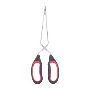 Large Size BBQ Charcoal Tong for Safe and Easy Grilling Barbecue Scissor Metal BBQ Baking Clip with Long Handle