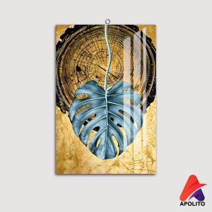 HIASAN DINDING DAUN GOLD MONSTERA AESTHETIC (20X30CM) DEKORASI DINDING WALL DECOR PAJANGAN DINDING