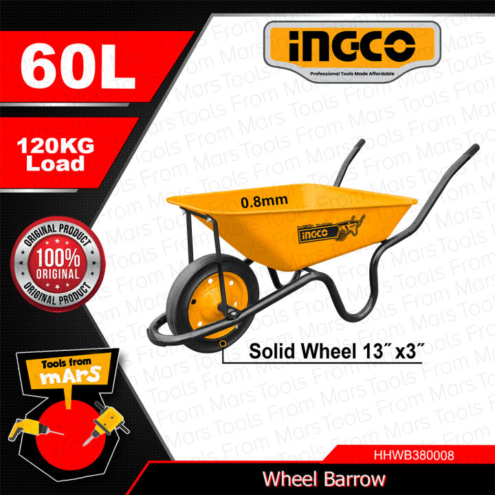 INGCO Wheel Barrow 120KG / 130KG / 150KG Utility Garden Cart ...