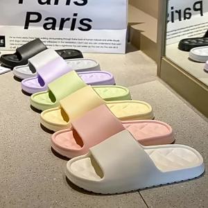 [Free Shipping] 2026 New Model Summer Slippers For Bathing Portable For Home Summer Hotel Fitness Comfortable CoupleS Indoor Non-Slip Bathroom Slippers