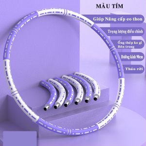 [Thế hệ mới - Màu tím] vòng lắc eo thông minh dododios - lõi thép bọc mút - siêu nhẹ - tháo nắp dễ dàng tiện lợi - đánh mỡ bụng siêu hiệu quả - Chính hãng dododios