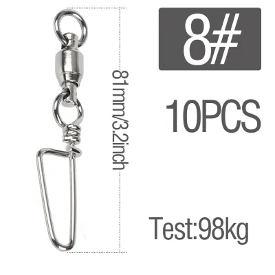 Fishing Accessories 10PCS Fishing Ring Strength 26Lb-500Lb Silver High Strength Ball Bearing Swivels Jig Solid Welded Rings Saltwater Stainless Steel Accessories Ring Snaps Swivels Bearing Connector