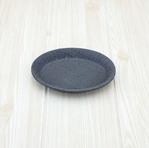 ถ้วย จาน ถ้วยน้ำจิ้ม จานรอง เซรามิค สีดำลายจุด มี 3 แบบ ถ้วยทรงจีบ 4.1 นิ้ว จานทรงรี 4x5.75 นิ้ว และ จานกลม 4.8 นิ้ว