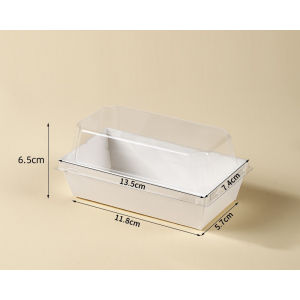 Kraft/White Paper Sandwich Packing Box Disposable Food Cake Macaron Donut Dessert Square Rectangular