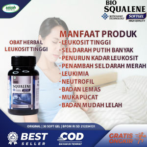 Obat Leukosit Tinggi Penurun Kadar Leukosit Tinggi Sel Darah Putih Terlalu Banyak Leukimia Neutrofil Penambah Jumlah Sel Darah Merah alami Bio Squlane Softgel