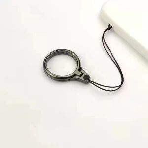 ขาตั้งแหวนใส่นิ้วโลหะแบบ2 In 1สำหรับโทรศัพท์มือถือพร้อมสายคล้องอเนกประสงค์ทำจากเชือกที่รองพับได้สำหรับโทรศัพท์มือถือระดับ360