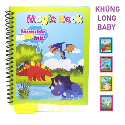 [SỬ DỤNG NHIỀU LẦN] Sách Tô Màu Nước Thần Kì Tự Biến Mất Màu Sau Vài Phút Sách Dành Cho Bé Tập Tô Tranh Tô Màu Cho Bé - SOHANEI FAM -Magic Water Book