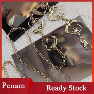 [PAM] Harajuku Punk Mặt Trăng Kim Loại Thắt Lưng Phụ Nữ Cổ Điển Punk Gothic Mặt Trăng Mặt Trời Cao Eo Chuỗi Thắt Lưng Mặt Dây Chuyền Thắt Lưng Nữ