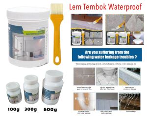 Lem Transparan Waterproof + Kuas 100g 300g & 500g Anti Bocor Super Kuat Serbaguna