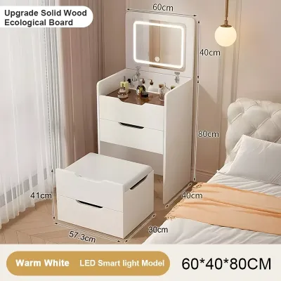 Homelife Small Space Dressing Table Vanity Table Storage Vanity Table Multi Purpose Cabinet Bedside Table