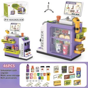 DIY Childrens Simulation Mini Supermarket Cashier Toy Set Puzzle Toy Play Home Birthday Toy