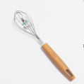 Stainless Steel Wood Grain Egg Whisk  small medium large size. 
