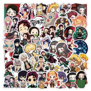50PCS Demon Slayer Stickers For Luggage Phone Case Laptop Notebook Decals Anime Sticker Kids Gift