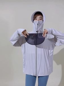 Ice Silk Sunscreen Clothes for Womens Summer New UV Protection Breathable Ultra thin Cover Up Cycling Sunscreen Clothes Outer Coat