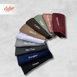 Nafisa French Bergo Tali Melayu Instan - Hijab French Malay Dailly Non Pet Jersey Premium