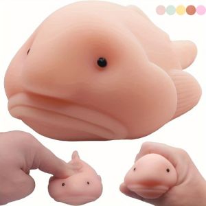 MODERNLUX Silicone Scorpionfish Squeeze Toy Waterproof Stretchy Blobfish Toy Cute Soothing Texture Squishy Fidget Stress Ball For Stress Anxiety Relief