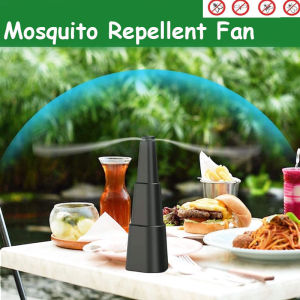 Multifunctional Automatic Mosquito Repellent Fan Extendable for Household Outdoor Party Barbecue Camping 360 Degree Rotation