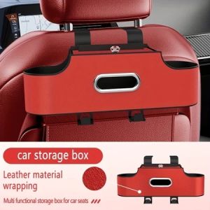 MOTEX 4-in-1 Multi-Functional Car Seat Back Storage Box ABS Resin Tissue Holder Cup Holder Mobile Phone