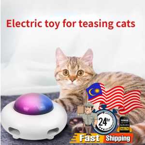 UFO Electronic Cat Toy For Indoor With Rotating Feather Smart Low Noise Auto Shut-off Cat Tease