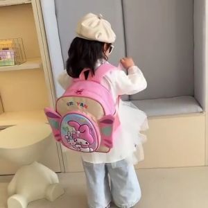 New Sanrio Kuromi Cute Student School Bag Cartoon Kindergarten Backpack Childrens Bagbackpack