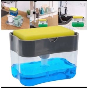 Dispenser Sabun Spons Spon Cair Cuci Piring Sikat Kran Rak Dapur Wadah Tempat Sabun Soap Pump Serbaguna Multifungsi Magic N17
