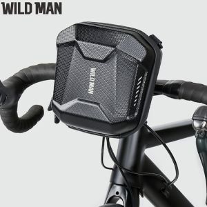 Front Bike Bag with Reflective Pattern Waterproof Material Lightweight Cycling Pannier for Urban and Trail Rides