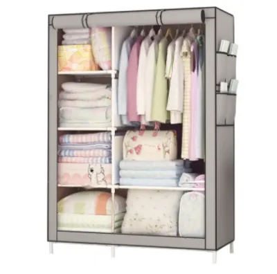 ❤ Large Portable Diy Clothes Foldable Cabinet Organizer Wardrobe Cube Closet Fabric Wardrobes