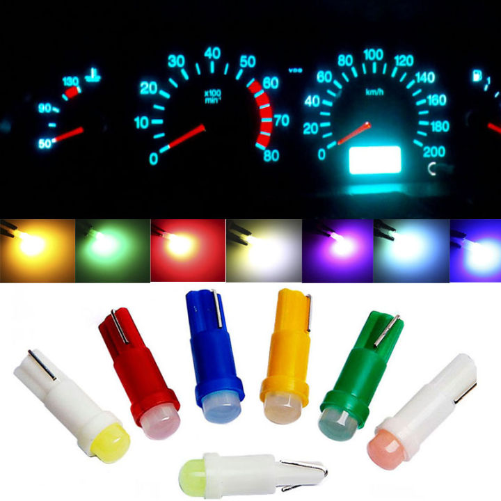 thumbnail image 2 of 5 Or 10x T4.2 T3 LED Bulbs – Car Interior Wedge Dashboard Indicator Lights, 4300K 2 of 5