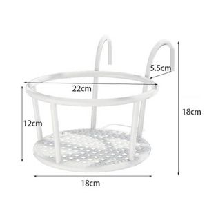 【i.Rumah】 Balcony Iron Metal Flower Pot Basket Hanger Plant Flower Pot Rack Window Hanging
