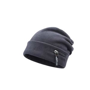 TKNUS Street wear Retro Minority Men Solid Colors Crochet Bonnet Hat Hip Hop Knitting Zipper Beanie Baggy Melon Cap Korean Style Hat Women Hat