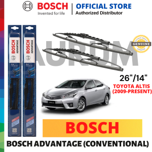 Bosch Advantage Wiper Blades for Toyota Corolla Altis 2009-Present (26/14) 2pcs