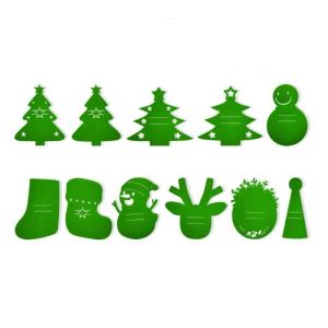 Efficient Christmas Utensil Set With Placemat Polyester Dining Decors For Family Bonding And Holiday Meals