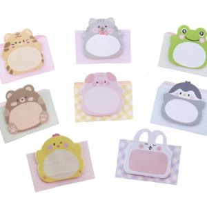 160 Sheets Animal Note Pad 60x58mm Adhesive Notes Paper Pocket Memo Pad Reminder on Journal Notebook Planner Calender