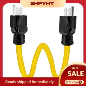 SHPYHT✨ 3 Prong Male To Male Extension Cord Double Male 5-15P 12AWG 125V US Plug Generator Adapter Cord For Transfer Switch