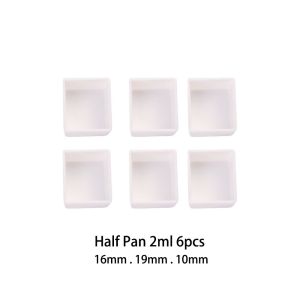 IIU 3.2ml White Half Pans Plastic Artists Painting Supplies Paint Palette Art Supplies Watercolor Paint Grid