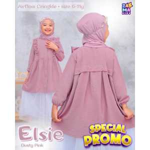baju atasan anak perempuan crinkle airflow /elsie tunik kids 6 sampai 11 tahun